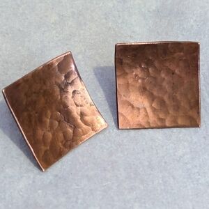 Vintage Copper Square Earrings